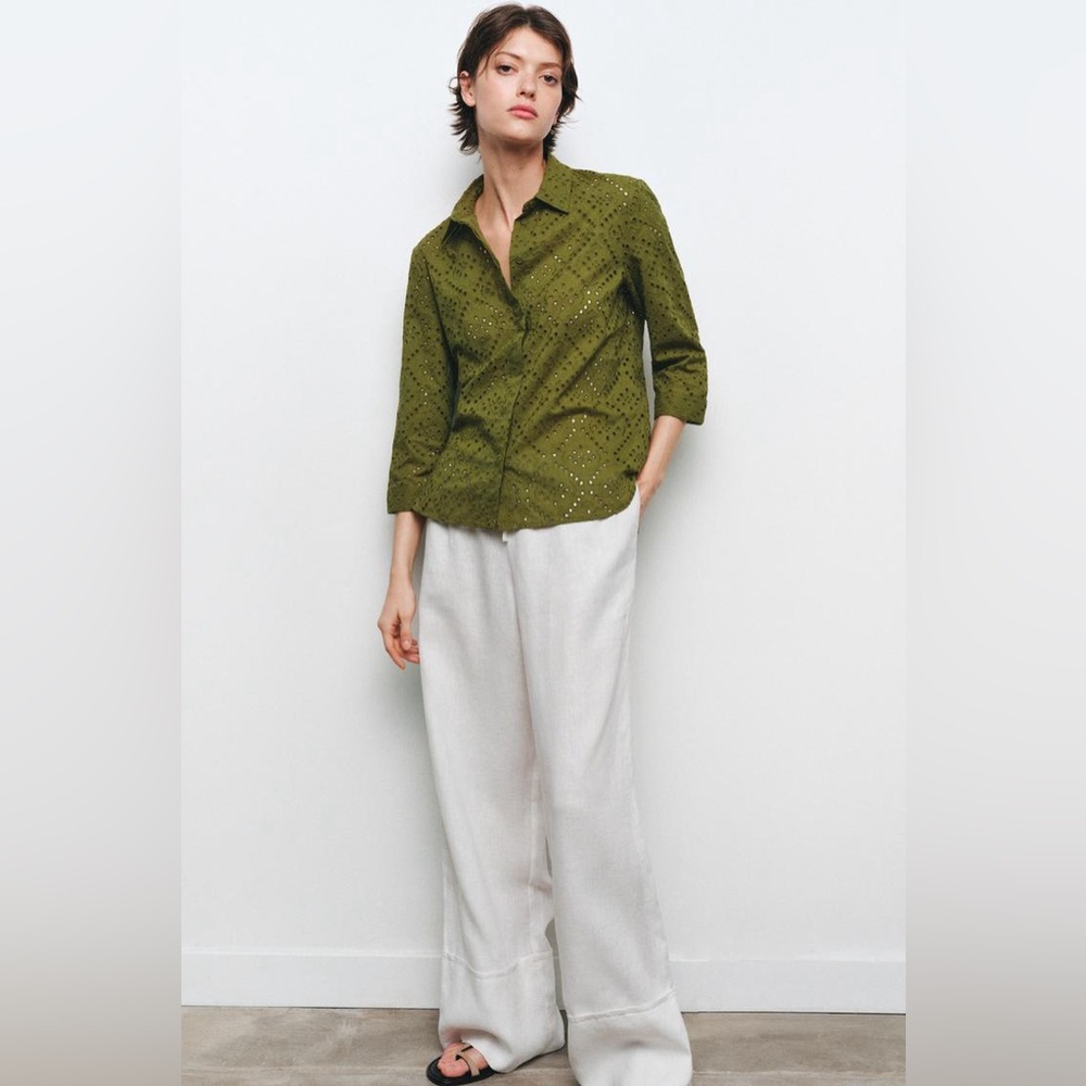Zara Eyelet Top